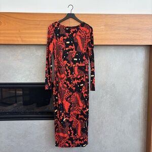 Peruvian Connection Midi Dress, Size M